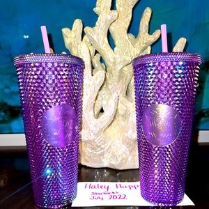 2022 Starbucks Purple Oil Slick 24oz Studded Cup Tumbler